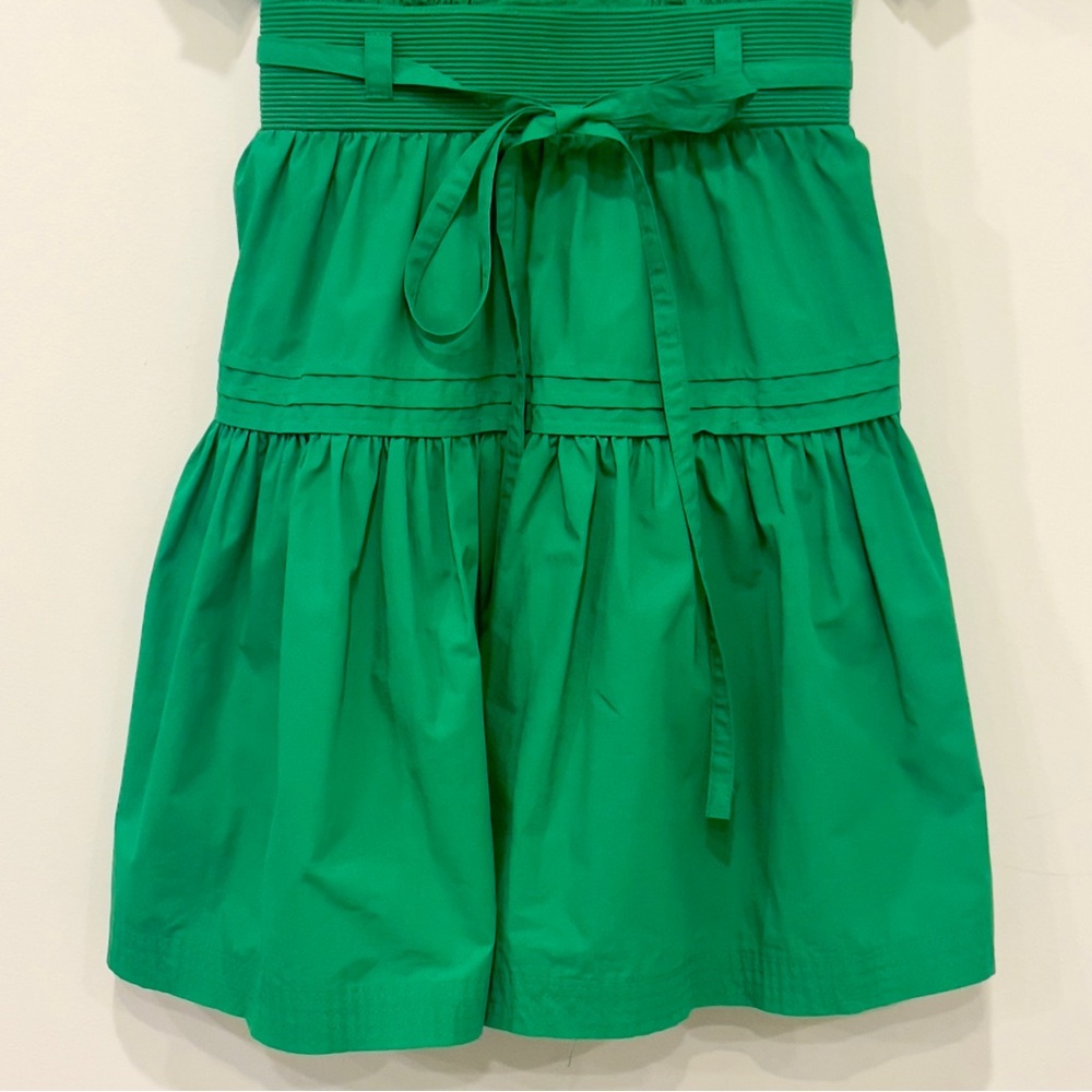 NWOT Strut & Bolt Kelly Green Ruffle Sleeve Mini Dress Small Game Day Resort - Picture 8 of 12
